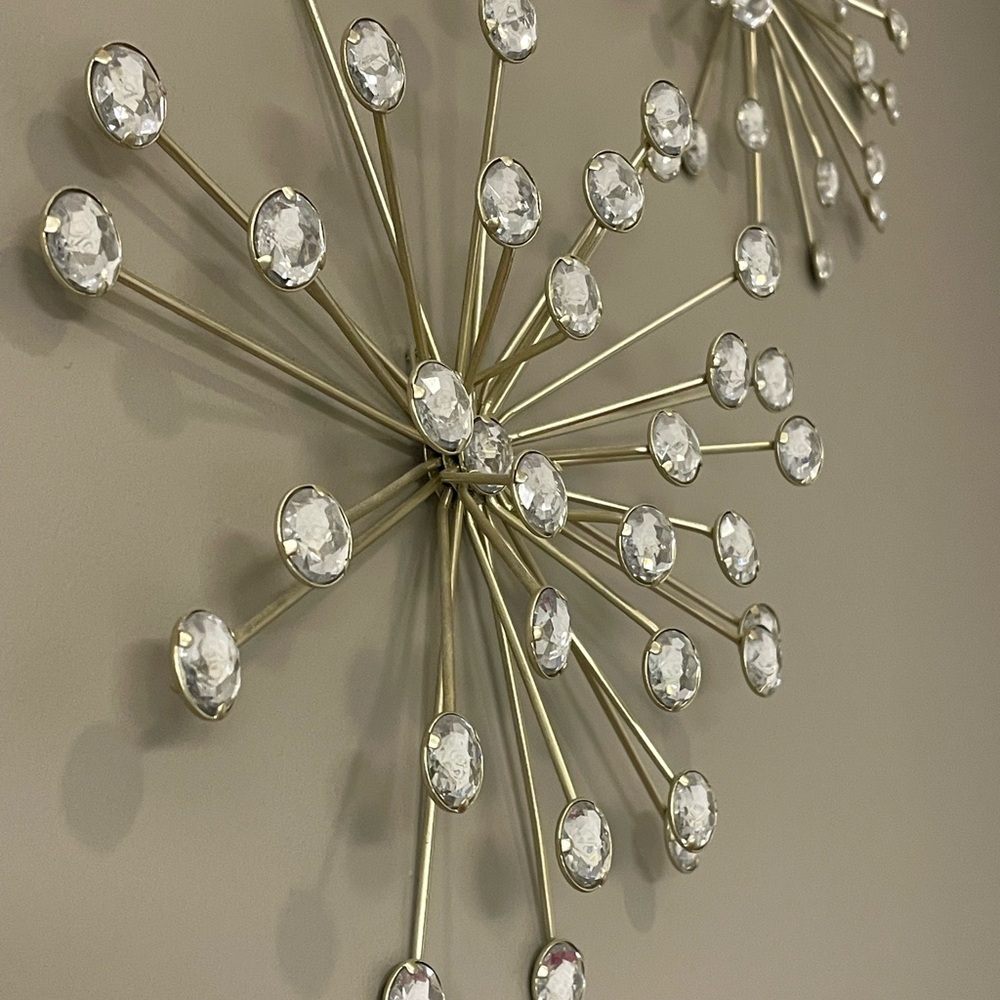 Gold and Silver Starburst Wall Decor